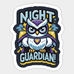 Cute Owl Kawaii Superhero Super Hero Tribute - anime cute cat japanese kawaii food kawaii animals children gift idea kids kid gift idea father Sticker